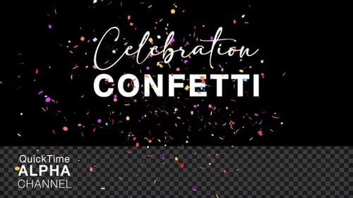 Dynamic Confetti Explosion Overlay With Alpha Channel