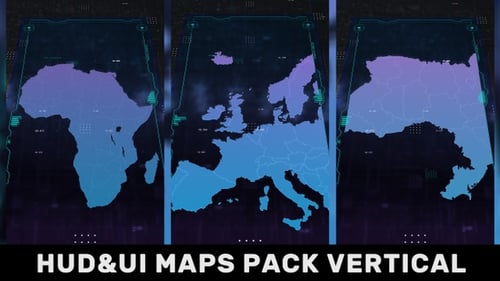 Paquete vertical de mapas de interfaz de usuario de HUD