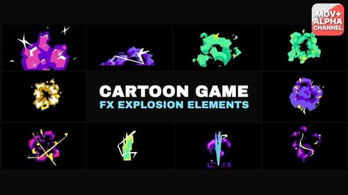 Animated Cartoon Game Explosion Effects