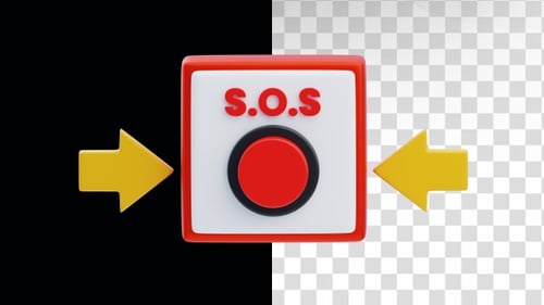 3D Animation of Emergency Button