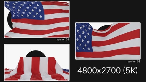 Dynamic American Flag Transitions and Reveals with Alpha Channel