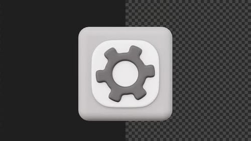3D Setting Interface Icon Animation