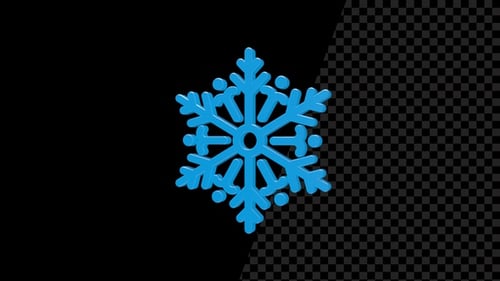 Snowflake Seamless Rotated Alpha V18
