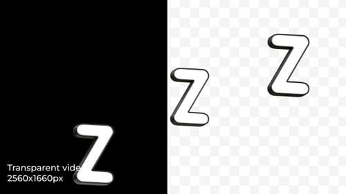 Minimalist Zzz Sleep Snoring Cartoon Animation Loop