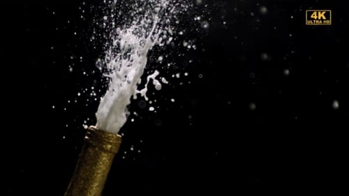 Explodierender Champagner 4K