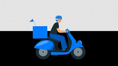 Motor Courier Service Alpha Channel