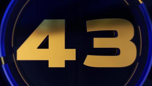 New Year Countdown and Celebration with Golden Numbers and Fireworks