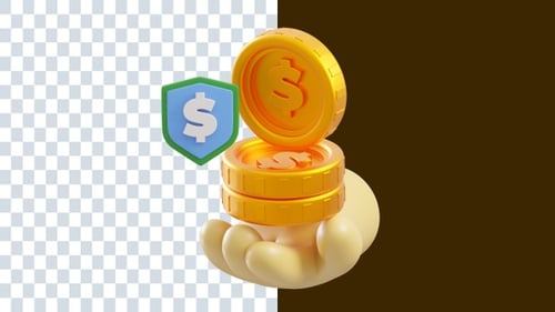 Saving Money 3D Animations | Alpha Channel