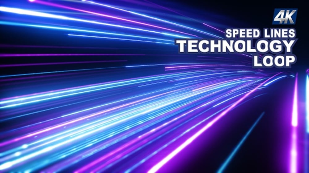 Technology Speed Lines Animation Loop 4K, Backgrounds Motion Graphics ...