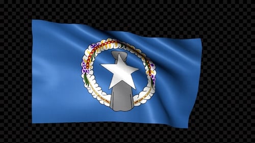 Northern Mariana Islands Flag Waving Animation for National Representation