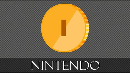 Spinning Gold Coin Flat Design Element