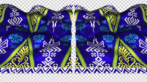 Indonesia Ethnic Silk Pattern Cloth Fabric Wave Songket Alpha Palembang Sumatera Selatan Mahkota