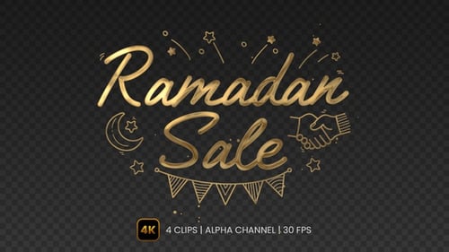 Animated Ramadan Sale Calligraphy Title Card