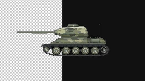 Tanque de batalha militar Alpha Looped 1080p