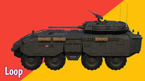 Circuito de tanque militar realista