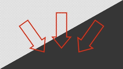 3D Downward Arrow | Alpha Channel