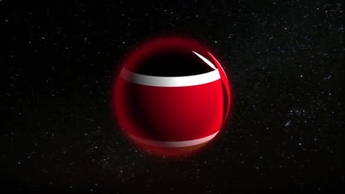 Glowing 3D National Flag Sphere Rotation in Space