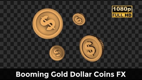 Booming Gold Dollar Coins FX – Premium Money Explosion Animation