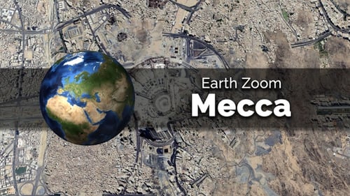 Carte de la Terre de La Mecque (Arabie Saoudite) Zoomez sur la ville depuis l'espace