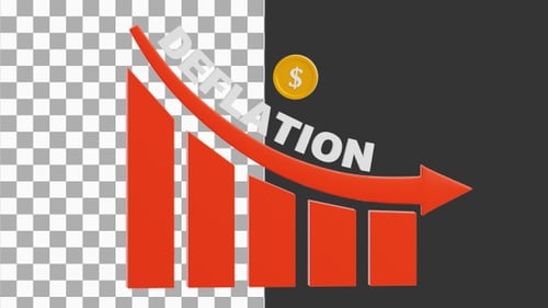 3D Deflation Down Graph | Alpha Channel