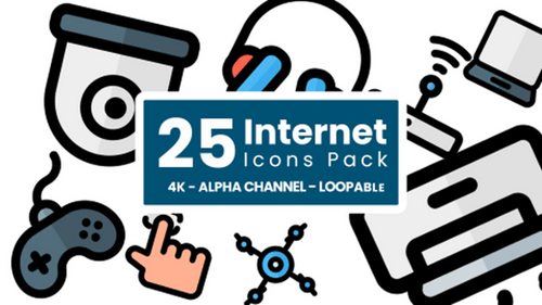Animated Flat Design Internet of Things Icons Pack
