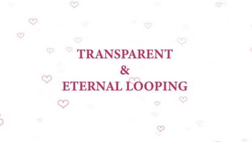 Floating Pink Hearts Abstract Background Loop