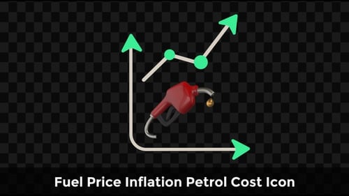 Fuel Price Inflation Petrol Cost Animation Icon