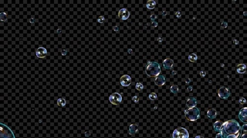 Bubbles Rising Seamless Loop Alpha V7