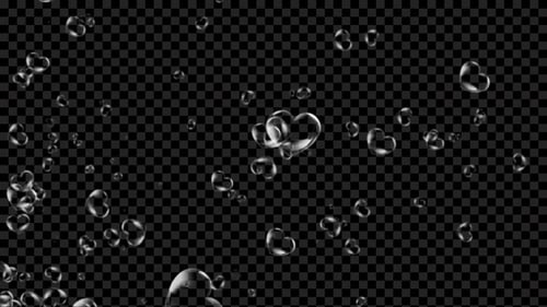 Bubles Heart Seamless Loop Alpha V5