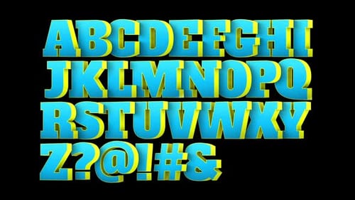 Retro 3D Comic Book Title Text Animation