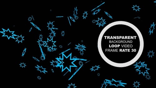 Star Shape Background Loop Alpha