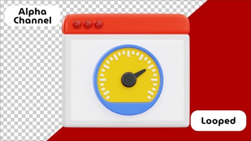 3D Page Speed and Website Performance Animation | Alpha Channel