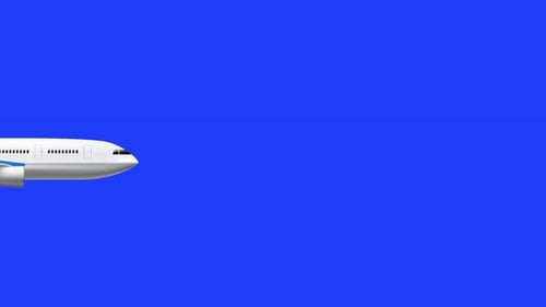 Flat Design Airplane Travel Transition