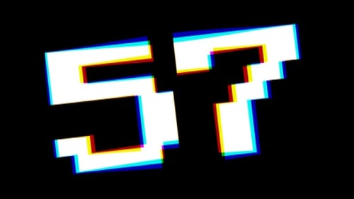 Pixel Glitch Countdown Timer