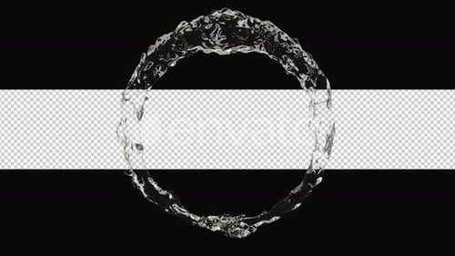 Clear Water Forming a Fluid Transparent Circle Ring