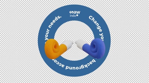 3D New Year Trumpet Animation Loop Tranparent Celebration Greeting