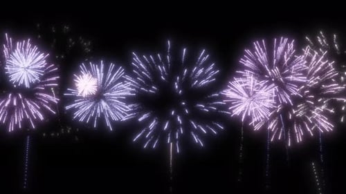 Soft Purple Fireworks Burst Animation Alpha Channel Overlay