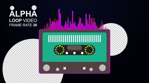 Audio Cassette Background Loop Alpha