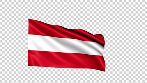 Waving Flag of Austria Seamless Loop Animation