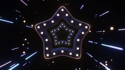 Star With Light Bulbs Tunnel