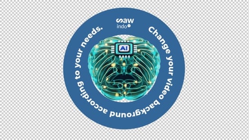 3D Animation Ai Neural Network Brain Transparent Background Loop