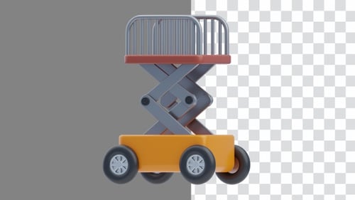 3D Animation of Scissor Lift