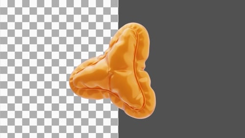 3D-Zusammenfassung von Organic Blobby Tri-Form | Alpha Channel