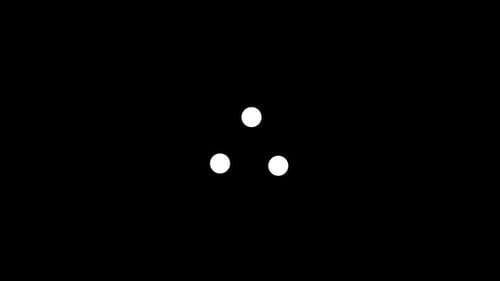 Minimalist Three Dots Loading Animation with Transparent Background