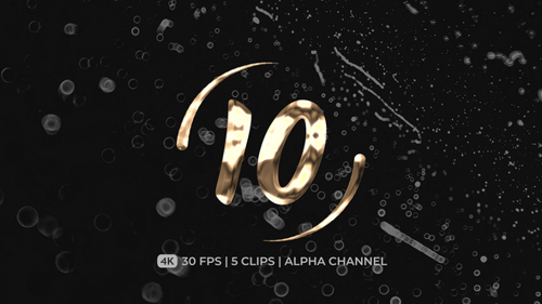 Countdown Timer Ink Drop Animation