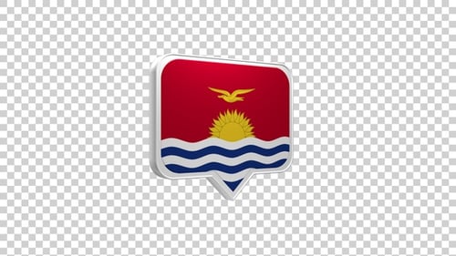 Icono de pin de la bandera de Kiribati