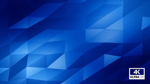 Animated Blue Geometric Low Poly Background Loop
