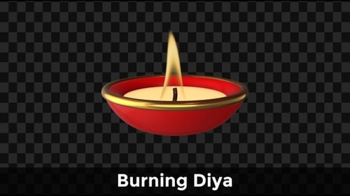 Burning Diya — Mouvement de la lampe du festival de Diwali