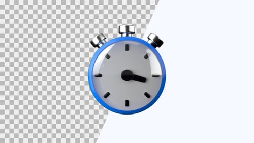 Stopwatch 3D Animation | Alpha Channel