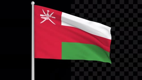 Realistic Oman National Flag Waving Animation